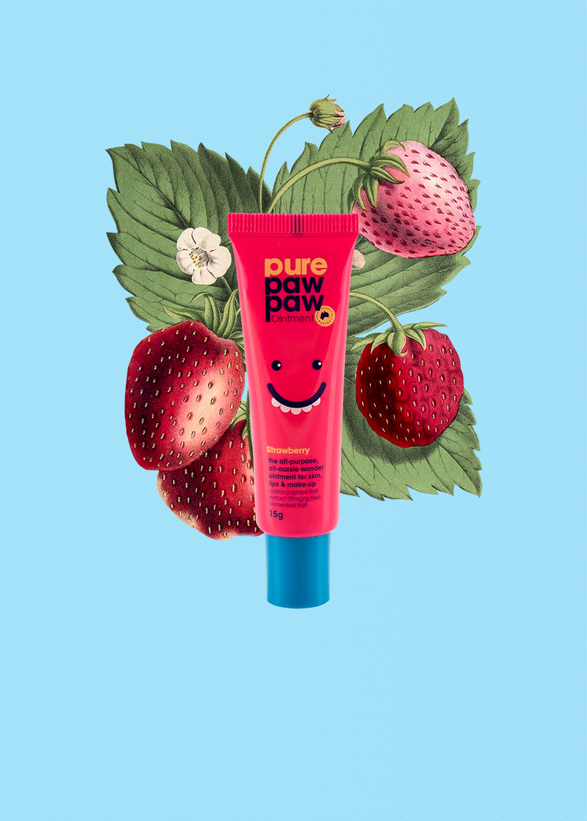 Stawberry-15g_Solo paw paw strawberry balm
